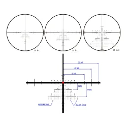 Прицел March-F 1-10x24 Shorty DR-TR1FB FFP+SFP 30мм, с кронштейном - схема прицельной сетки
