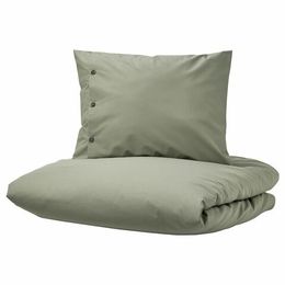 Комплект постельного белья IKEA KRAKRISMOTT (КРАКРИСМОТТ), Односпальный, Хаки, 150x200, 50x80 см