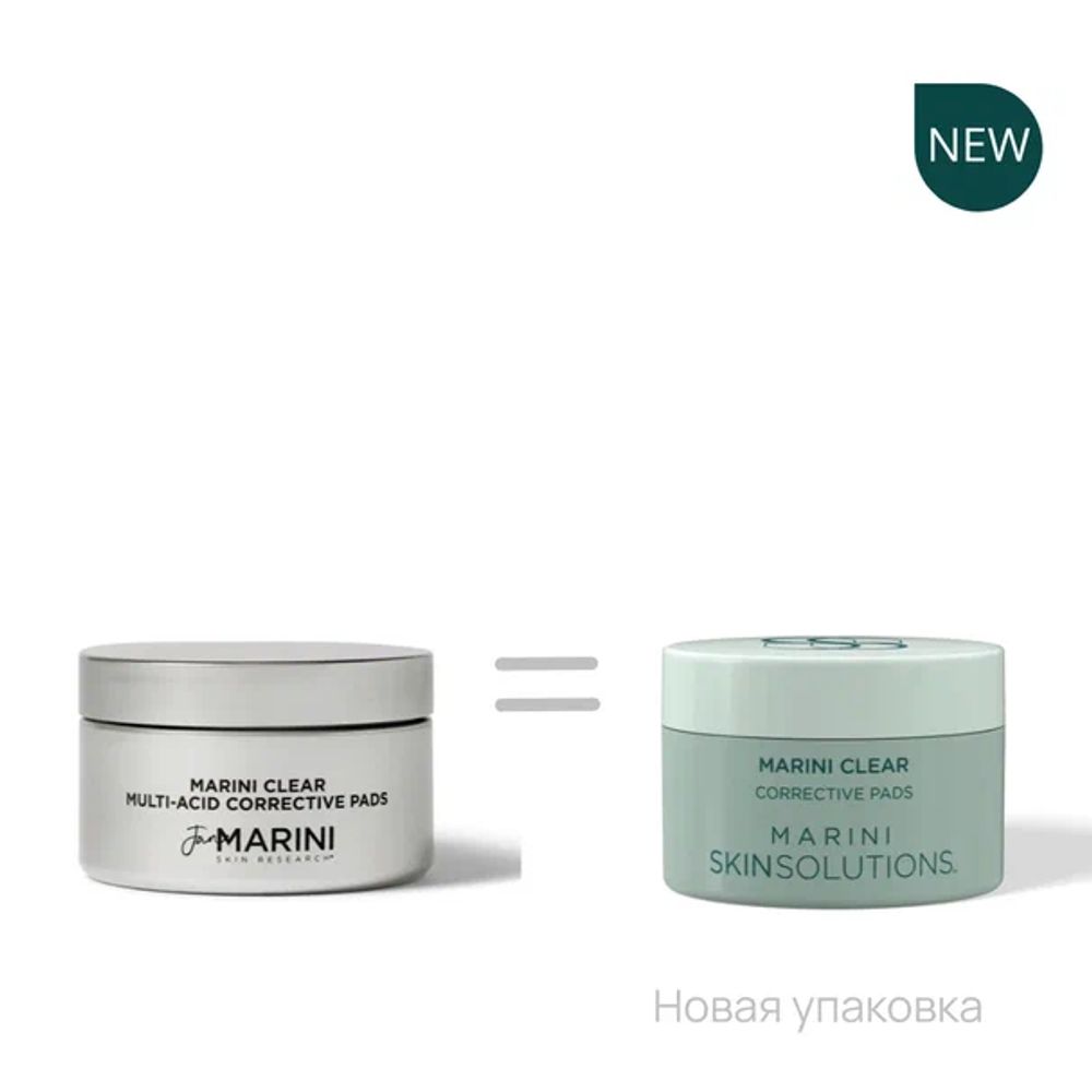 Jan Marini MARINI CLEAR MULTI-ACID CORRECTIVE PADS Корректирующие мультикислотные пилинг-диски. Объем: 30 мл