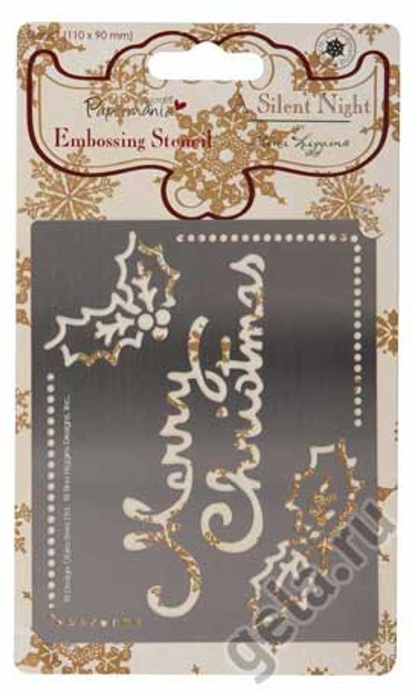 Трафарет металлический Веселого Рождества SILENT NIGHT