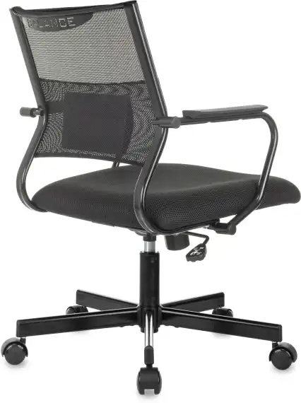 Кресло Бюрократ CH Balance-Low черный TW SQU BL TW-11 сетка/ткань низк.спин. крестов. металл черный