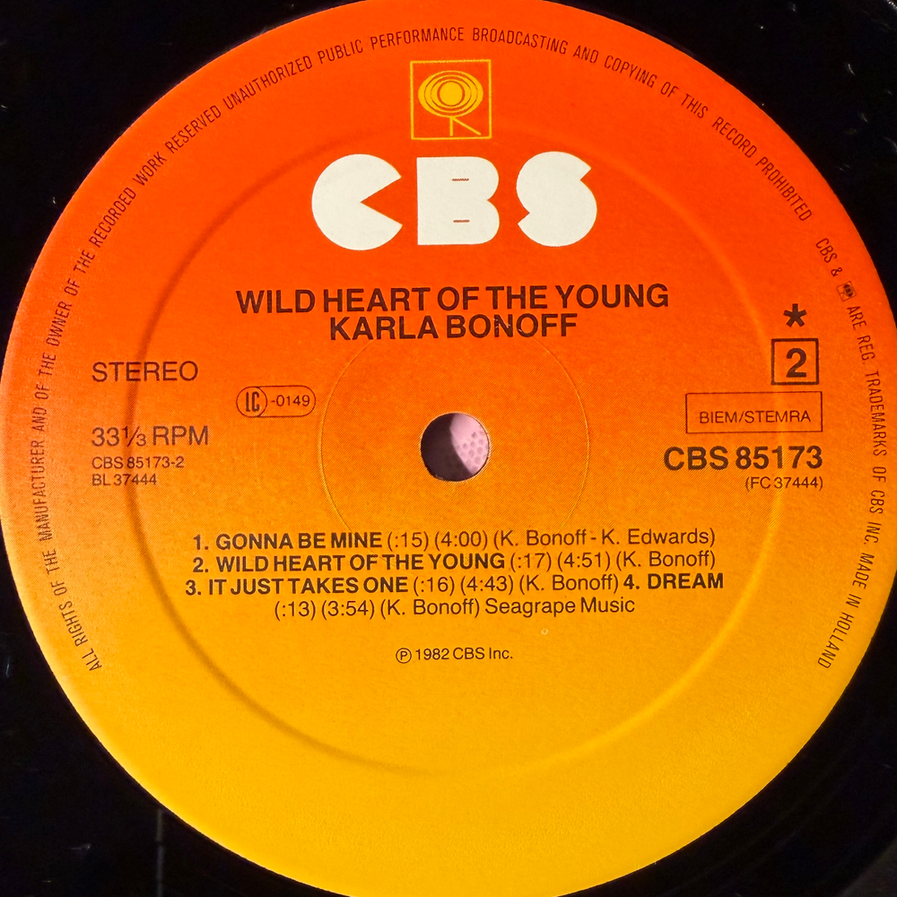 Karla Bonoff ‎– Wild Heart Of The Young (Голландия 1982г.) Т