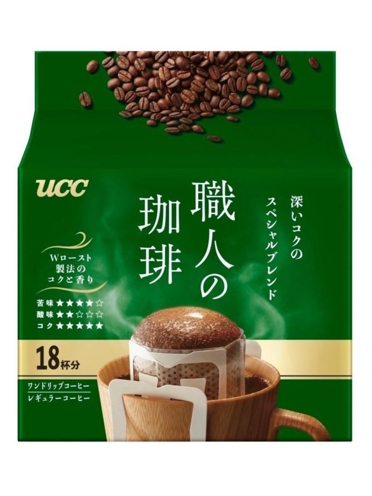 Кофе молотый UCC Green label в дрип-пакетах 18 шт x 4 шт