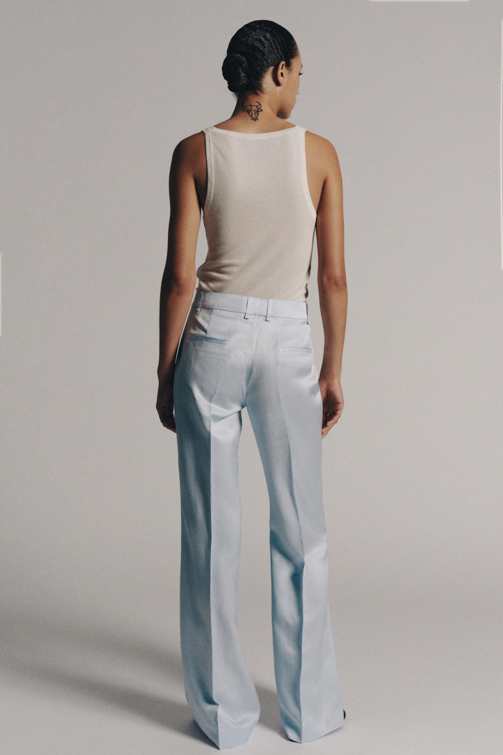 БРЮКИ КЛЕШ ИЗ СМЕСОВОГО ЛЬНА — ZW COLLECTION — ZARA