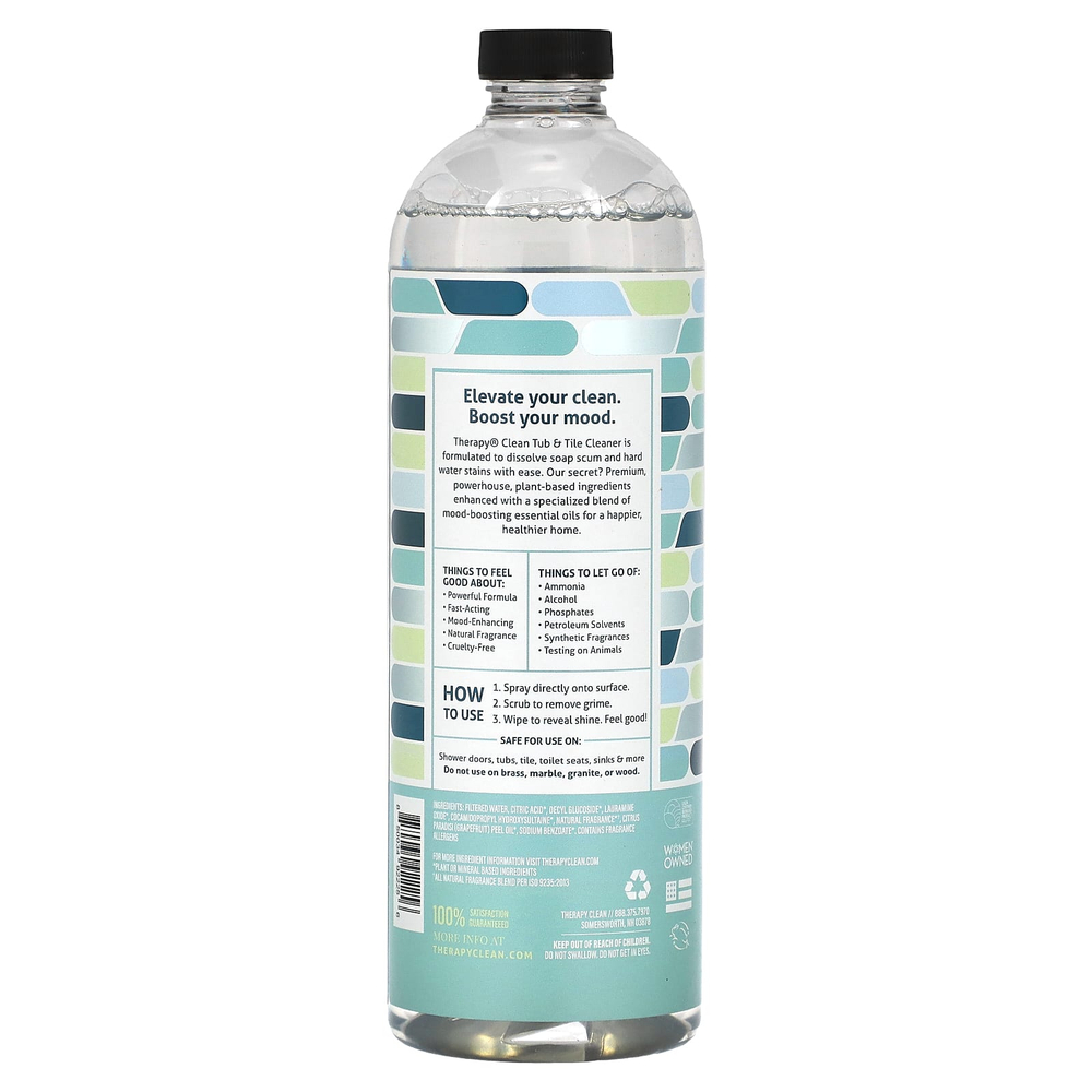 Therapy Clean, Tub & Tile, очиститель на растительной основе, с цедрой грейпфрута, 710 мл (24 жидк. унции)