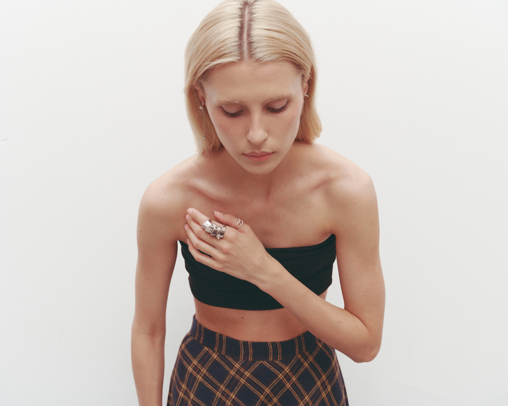 Bandeau Crop Top Black