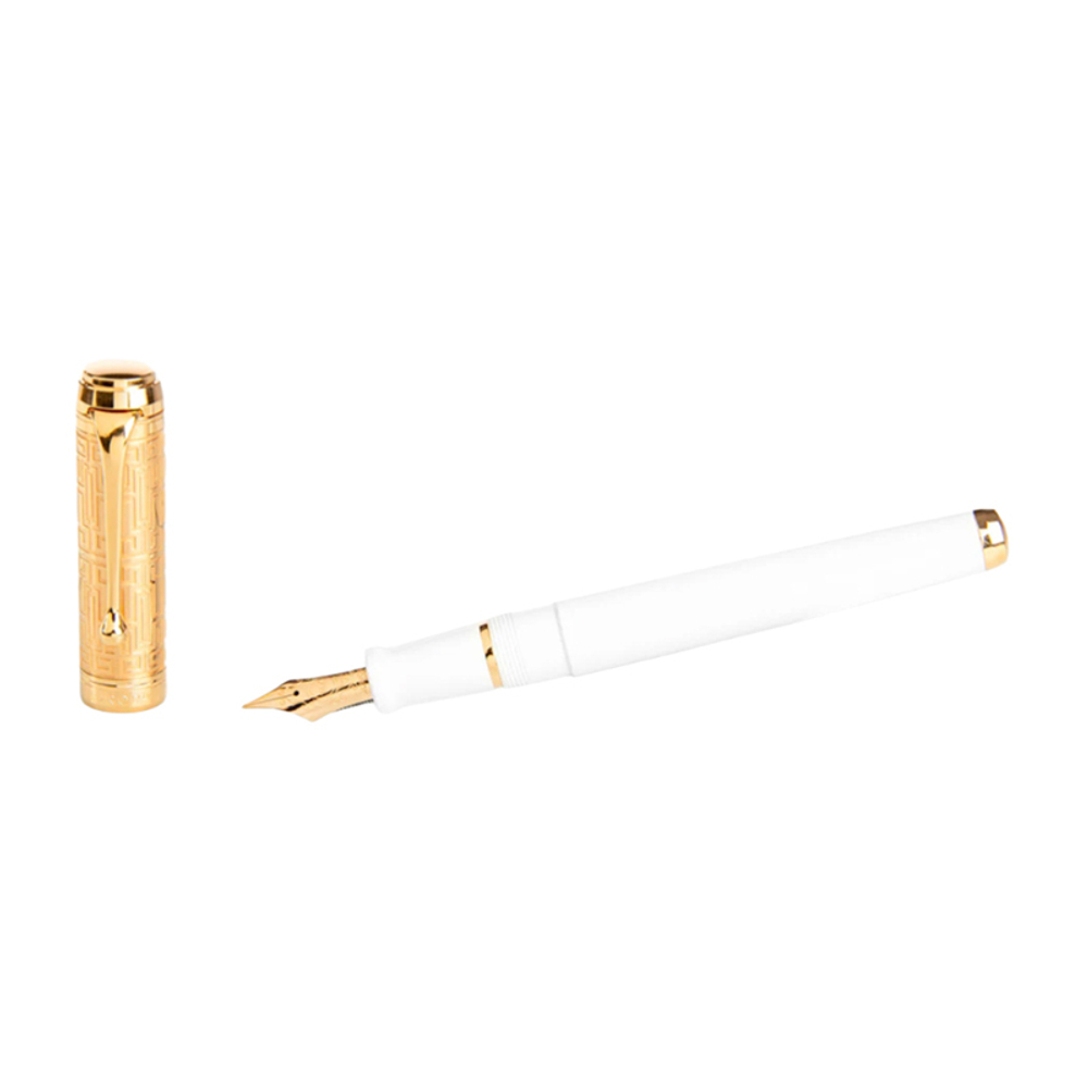 Перьевая ручка Aurora Talentum Dedalo White Rose GT, перо - F, в подарочной коробке