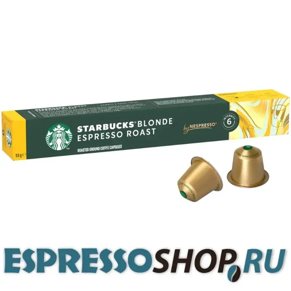 Капсулы для кофемашин Nespresso Starbucks Blonde Espresso Roast