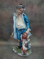 Статуэтка. Фарфор. Бродяга с собакой. Capodimonte. Италия