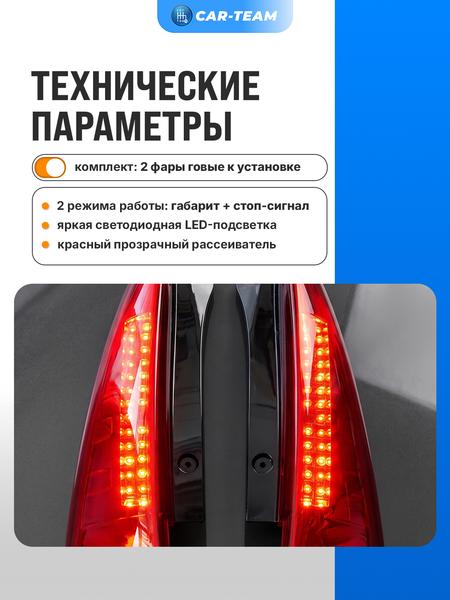 Задние дополнительные диодные фонари на Лада Ларгус (6001549109) (лев., прав.)