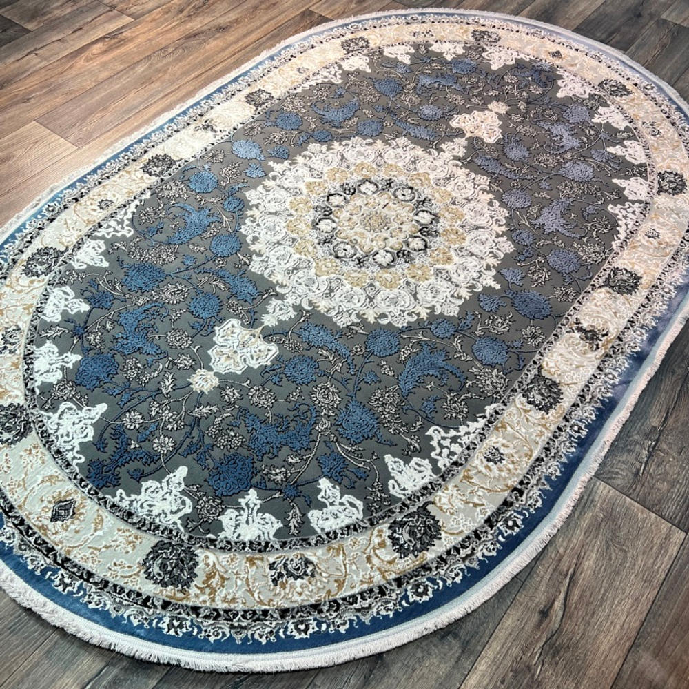 Овальный Турецкий ковер ISFAHAN 29026A BLUE-BLUE
