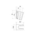 Держатель для лейки IDDIS 080BL00i53 ЧЕРНЫЙ матовый, коробка