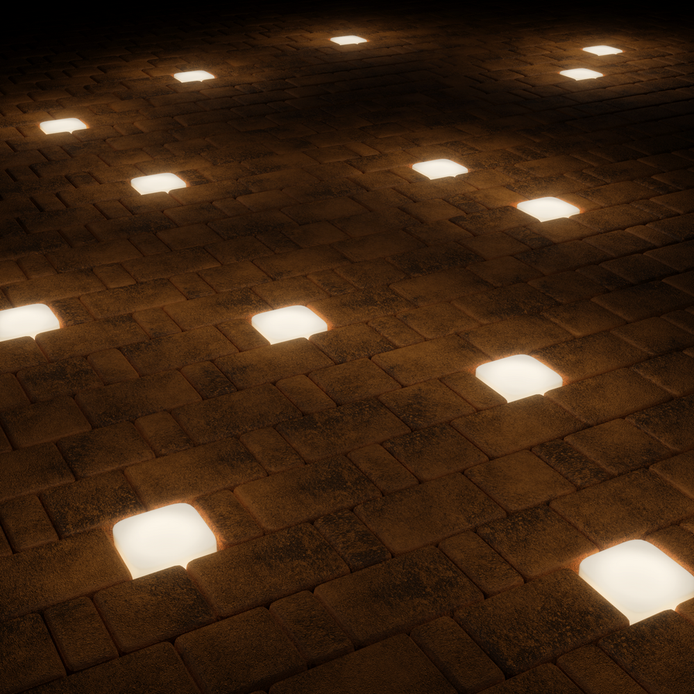 Светодиодная плитка 100х100х60 белый теплый цвет