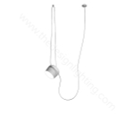 Pendant design lamp  AIM by Flos (1 lampshade ,  White,  Size S)