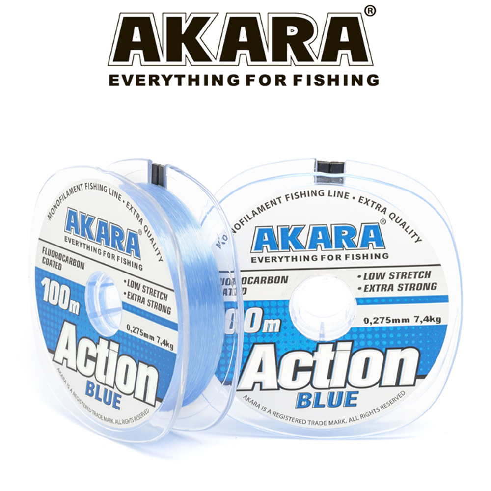 Леска Akara Action Blue 100 м 0,25 голубая