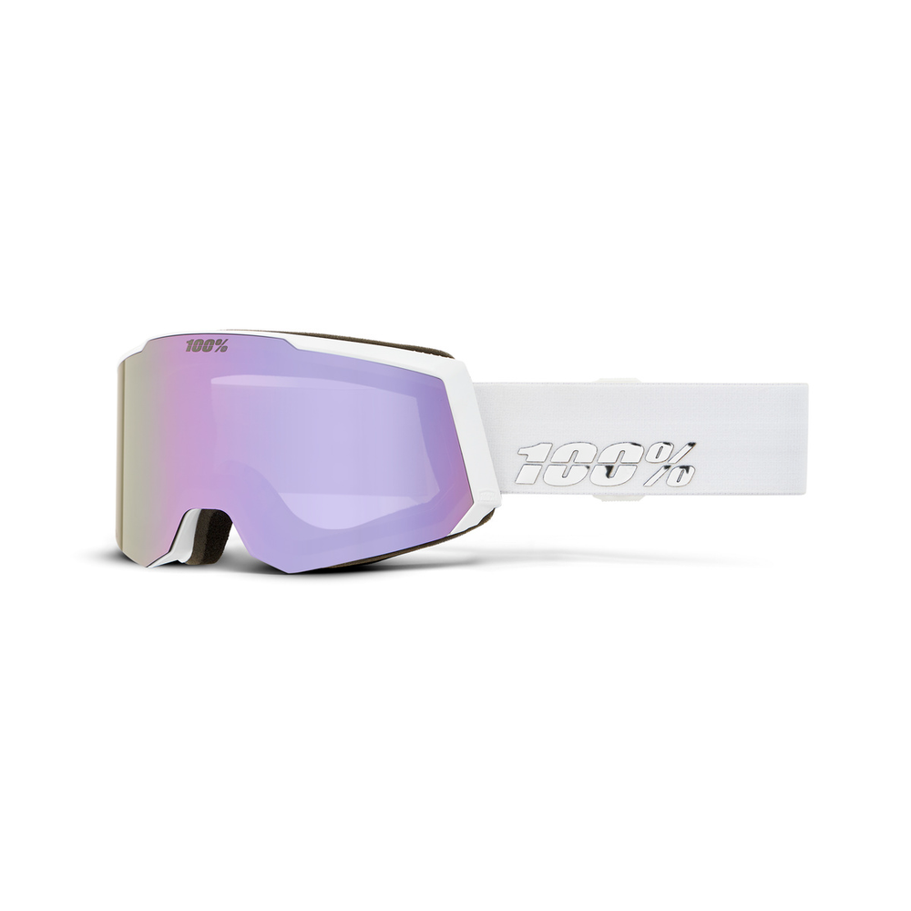 Горнолыжная маска 100% Snowcraft S / White / Hiper Lavender Mirror Lens / на узкое лицо
