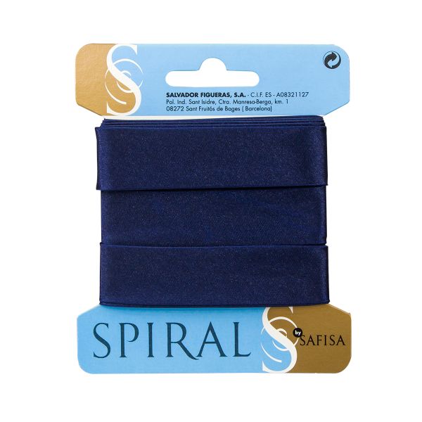 Косая бейка атласная отрез 20 мм / 2.5 метра, 15 антрацит, Safisa (Spiral)