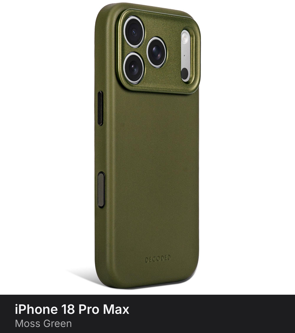 Чехол Decoded Leather Case для iPhone 18 Pro Max / 17 Pro Max Moss Green