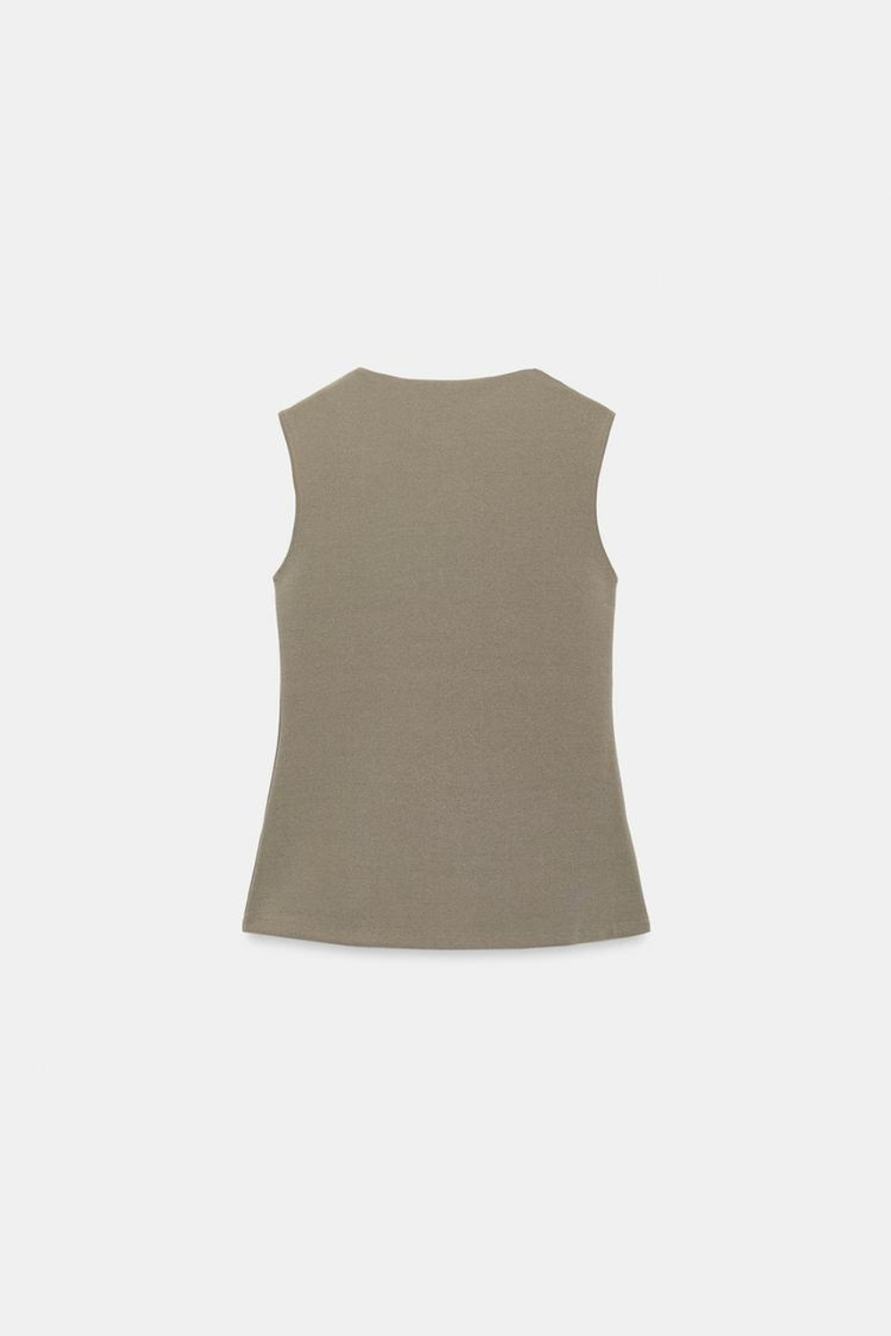 ZARA ЖИЛЕТ С ОБТЯЖНЫМИ ПУГОВИЦАМИ, ХАКИ