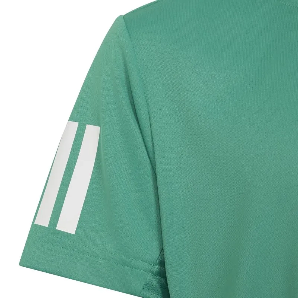 Футболка для мальчика теннисная Adidas Boys Club Tennis 3-Stripes - semi court green