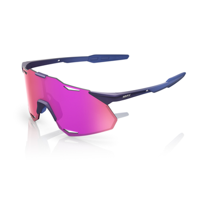 Спортивные очки 100% Hypercraft XS / Satin Storm Metallic / Purple Mirror Lens / на узкое лицо