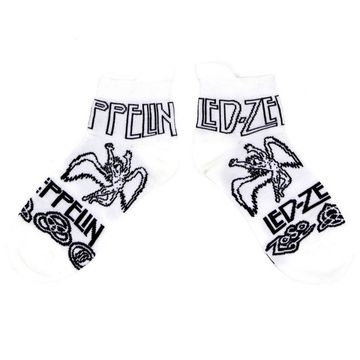 Носки Led Zeppelin белые, короткие (110)