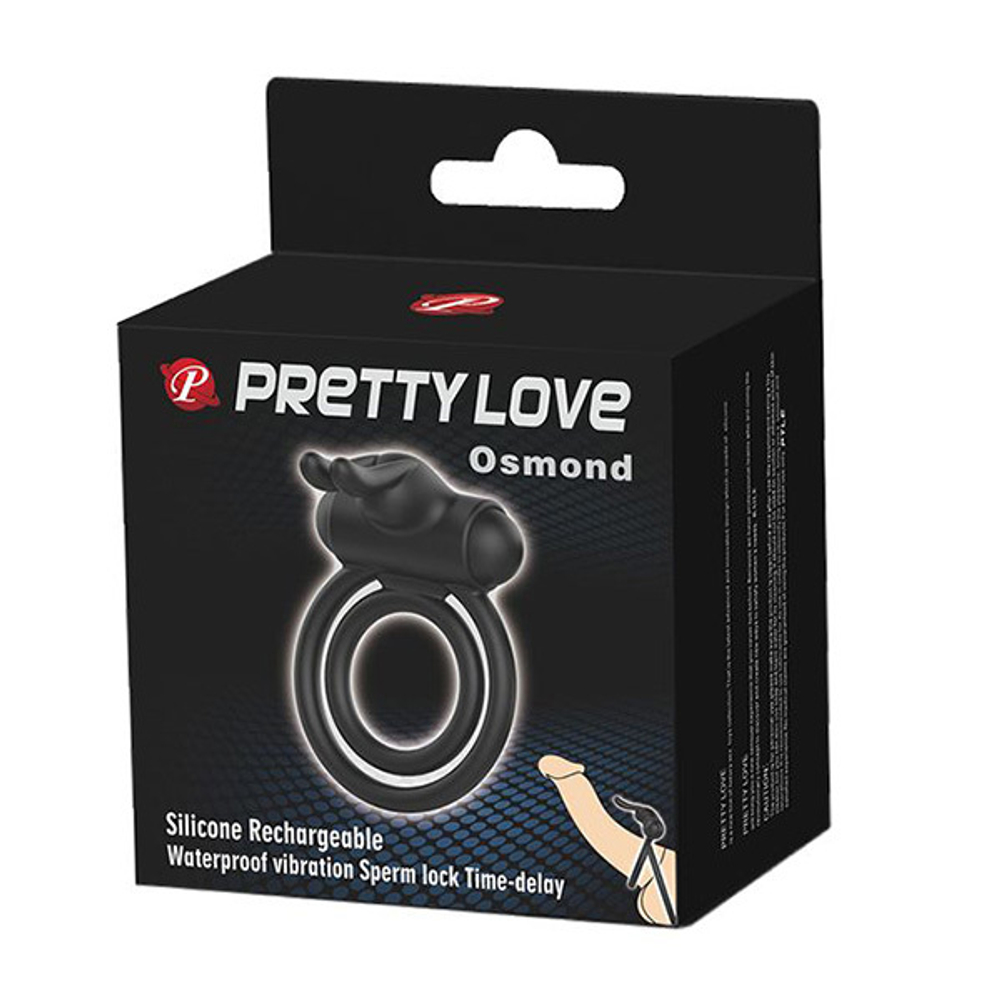 Вибрирующее кольцо 3см с подхватом мошонки Pretty Love Osmond BI-210169