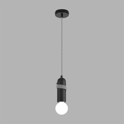 8364/1A ECO LN26 330 черный, металл/бетон Подвес E27 LED 10W 220V TESLA