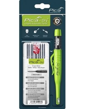 Набор карандаша Pica-dry 2,8мм и 10 графитовых грифелей 2B MULTI-USE (3030+4030) PICA-MARKER 30403
