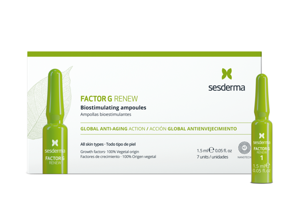 Sesderma FACTOR G RENEW Biostimulating ampoules | Средство в ампулах биостимулирующее, 7 шт. по 1,5 мл