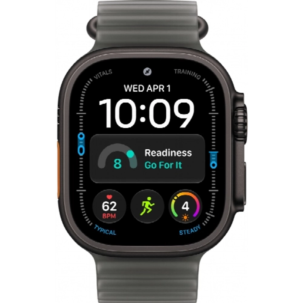 Смарт-часы Apple Watch Ultra 4 49 mm, Black Titanium Case | ремешок Ocean band | Translucent Black