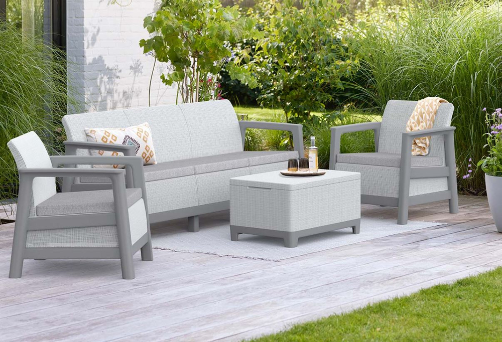 Комплект мебели Сканди (Scandi Linea 3 Seater Set) пепельно-серый