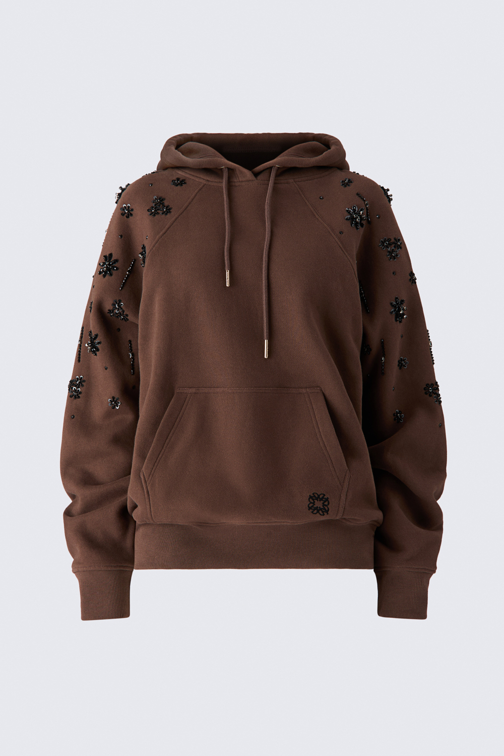 Худи с цветочной вышивкой бисером и пайетками - H&M