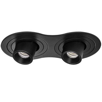 Комплект из светильников и рамки 2*LED 14W 4000K i627174 чёрный InteroBall Lightstar