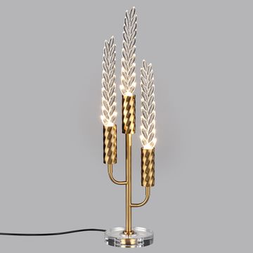 Настольная лампа LED 3*3W 3000K 5449/9TL сатинированная латунь/прозрачный Kolos Odeon Light Exclusive