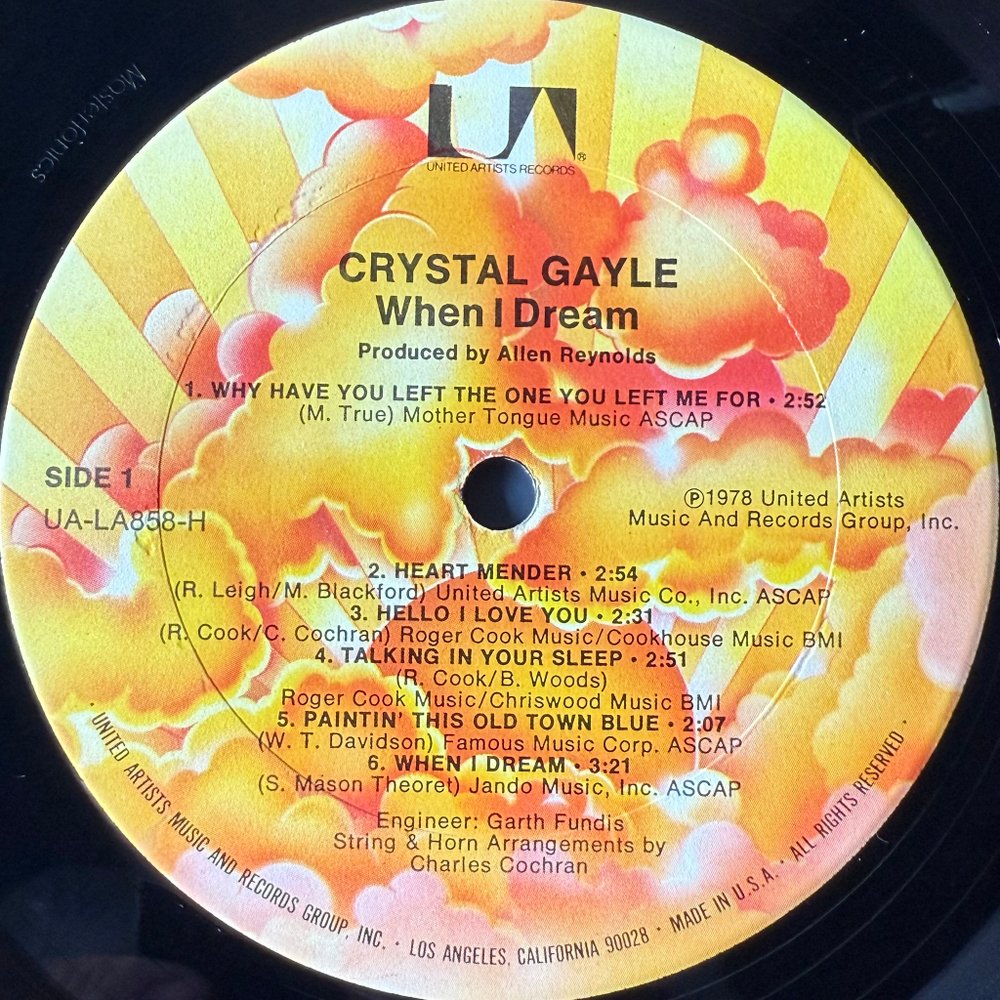 Crystal Gayle ‎– When I Dream (США 1978г.)