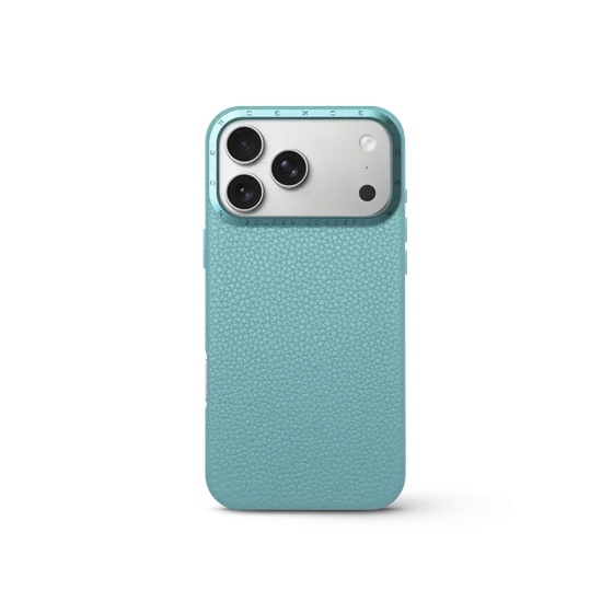 Чехол для iPhone 17 - Зернистая кожа - голубой