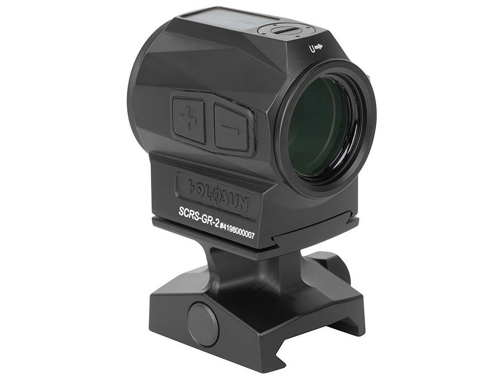 Коллиматор Holosun SCRS GR 2 солн.бат., точка 2 МОА, подсв.8 (+4NV) GREEN, IP67, арт: SCRS-GR-2