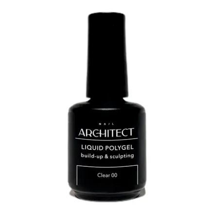 Nail ARCHITECT LIQUID POLYGEL - 00 Clear Прозрачный жидкий полигель для укрепления и наращивания ногтей, 15 мл