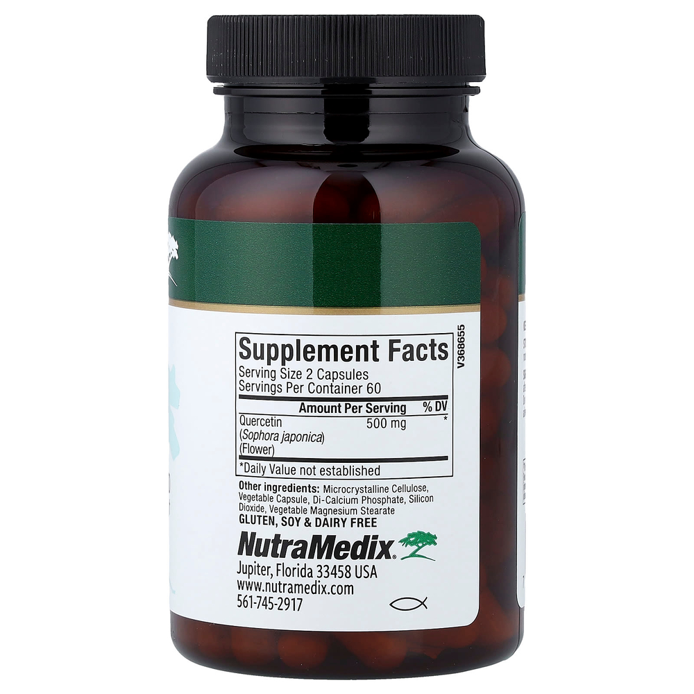 NutraMedix, Кверцетин, 120 растительных капсул (250 мг на капсулу)
