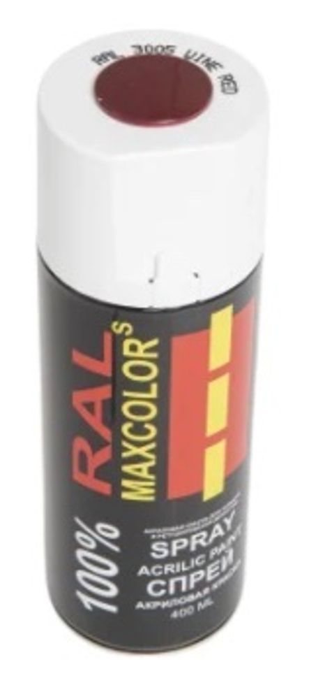 Краска Maxicolors акриловая RAL 3005 wine red глянец 400 мл