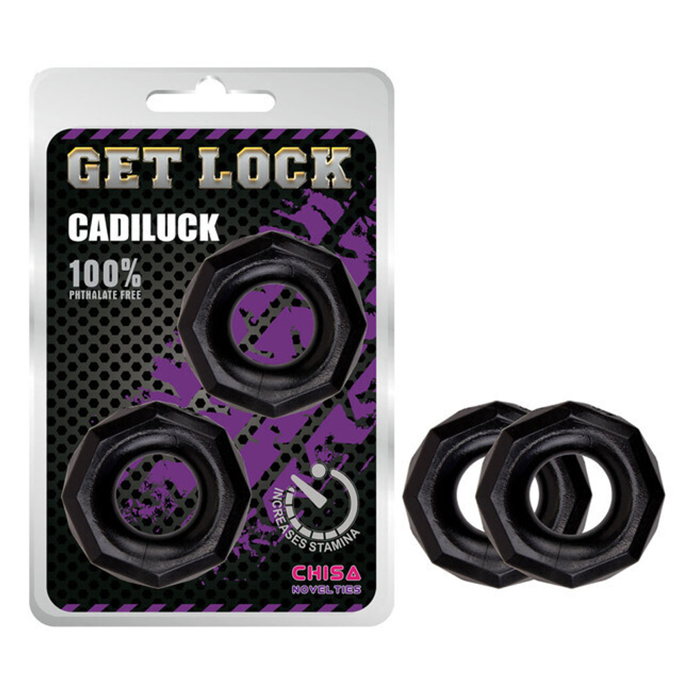 Набор из двух эрекционных колец Cadiluck (Цвет: черный)