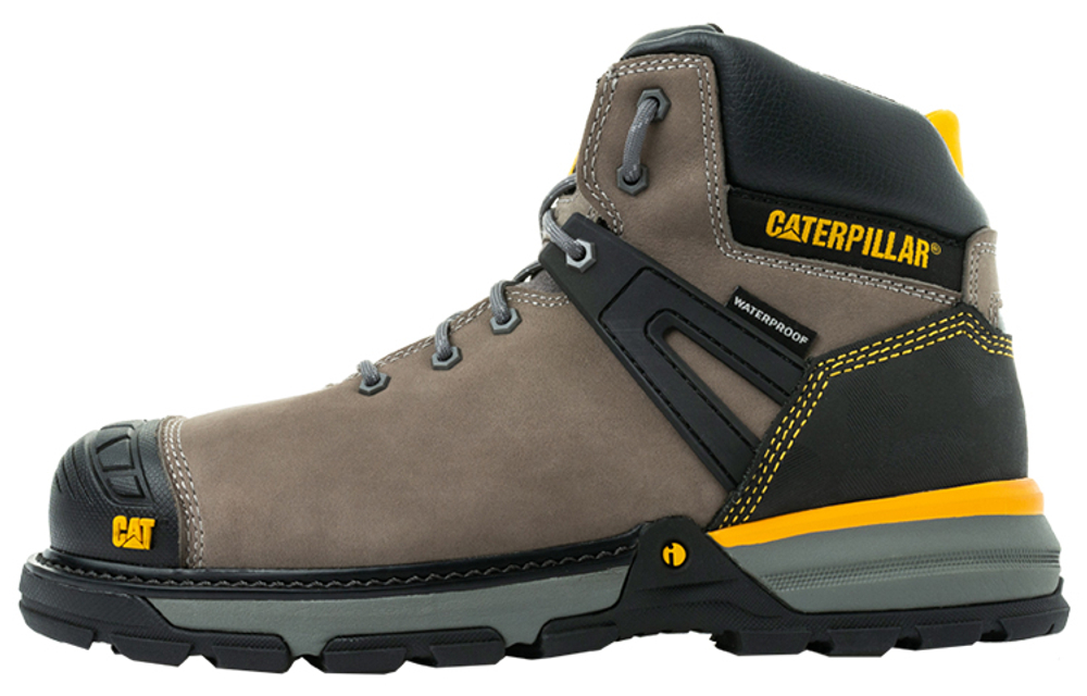 CAT Excavator Superlite WP NT Thermal Abrasion Resistant Height Increasing Comfortable Outdoor Boots Men"s Gray