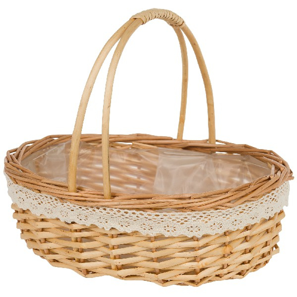 Корзина плетеная "Кант" (ива) 28x18xH22см (Натуральный)