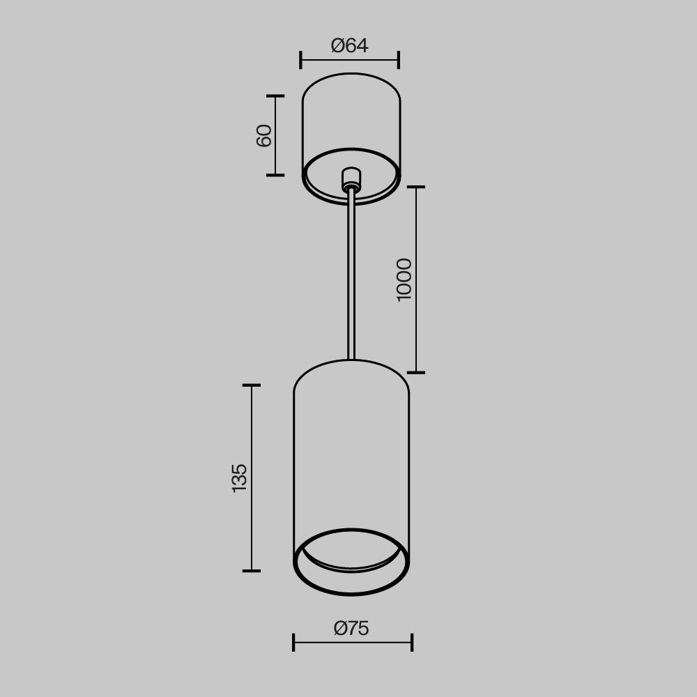 Подвесной светодиодный светильник Maytoni Vol P100PL-20W4K-W