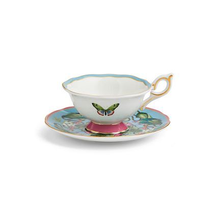 Чайная пара 140мл Wedgwood Wonderlust бело-голубая