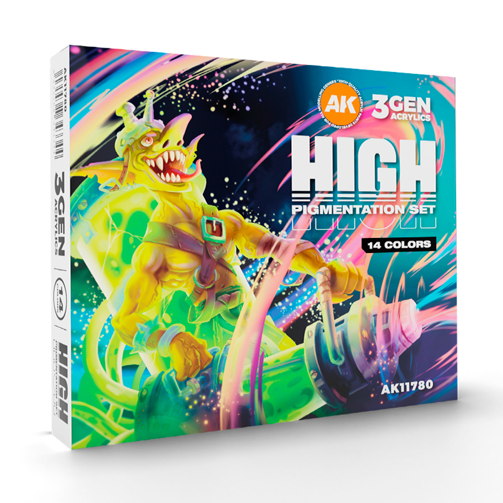 Набор акриловых красок AK Interactive High Pigmentation Set – 14 colors