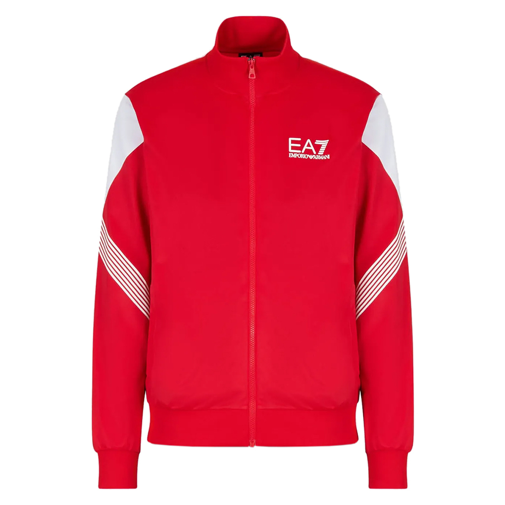 Мужская теннисная кофта EA7 Man Jersey Sweatshirt - racing red