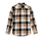 Рубашка Essence Long Sleeve Flannel Shirt Plaid Black & Tannin Harley-Davidson