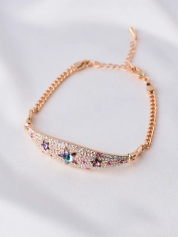 Браслет Звездное небо с фиолетовыми кристаллами Swarovski